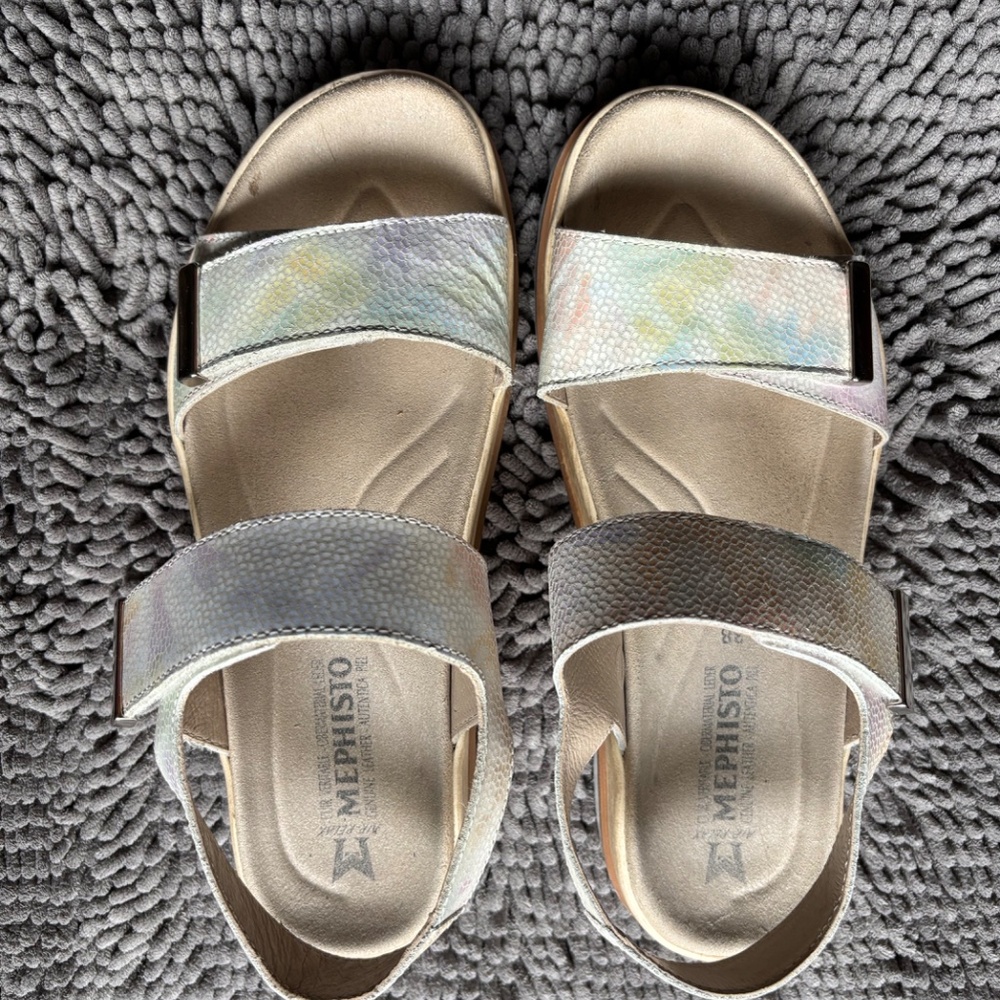 Mephisto (W) Dominica Multi-colored Iridescent Sandals - Picture 4 of 8